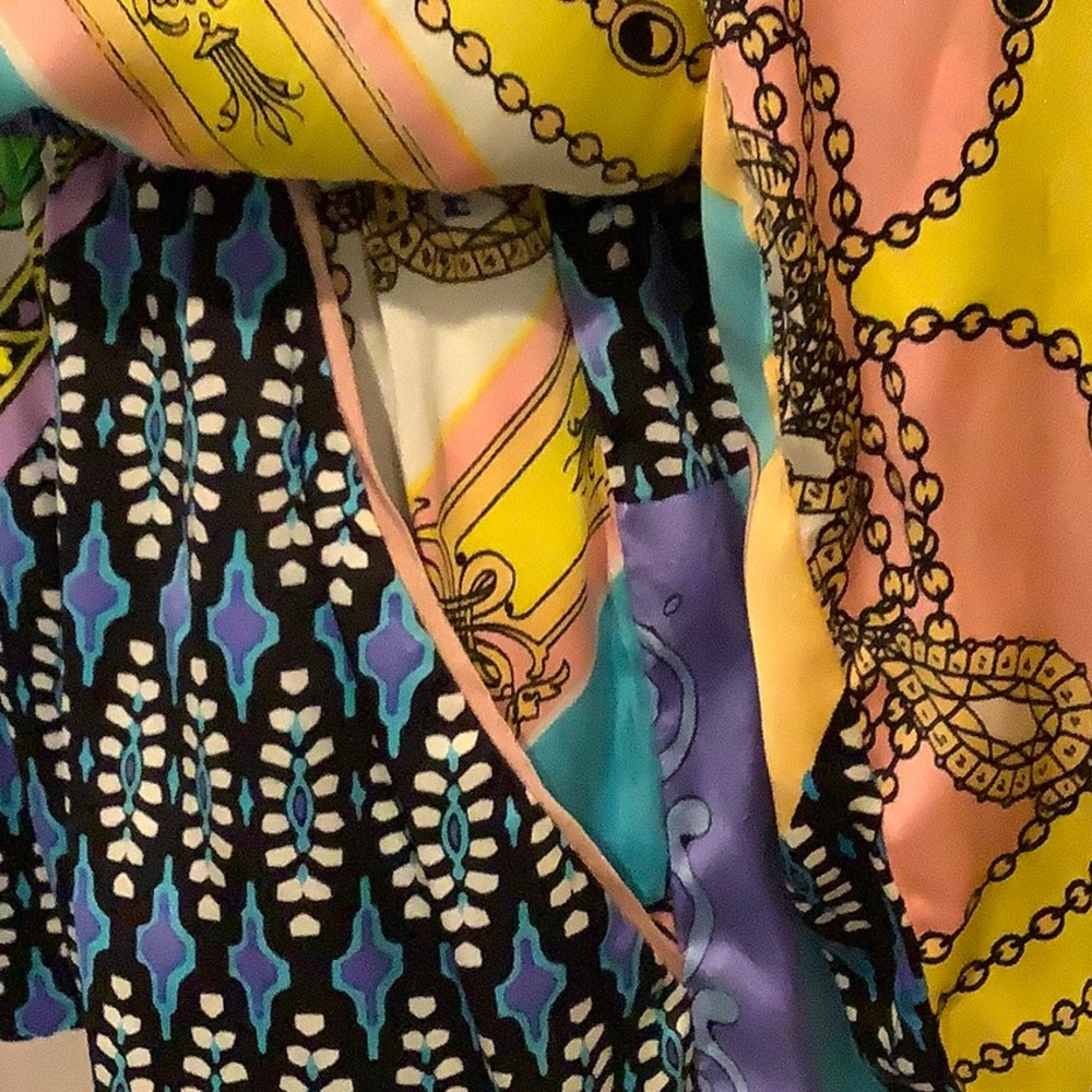 HALE BOB ANTHROPOLOGIE Silk Multicolor Boho Maximalist Luxe Vacation Dress XS - Picture 5 of 14
